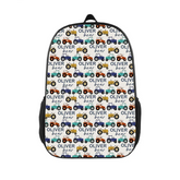 Cartoon Small Tractor Personalized Kids Backpack School Season Gift